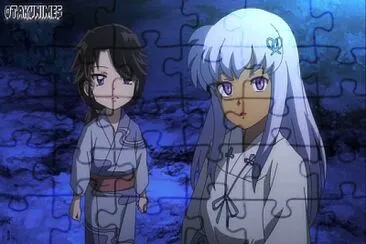 setsuna y shiori ven la luna hanyo no yashahime
