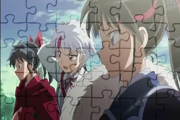 towa, setsuna y moroha se enfrentan a totetesu hanyo no yashahime