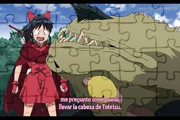 moroha mira y se alegra por la cabeza de totetsu hanyo no yashahime jigsaw puzzle