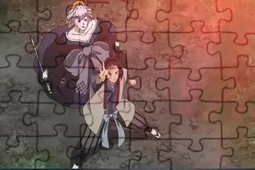 riku defiende a zero hanyo no yashahime jigsaw puzzle