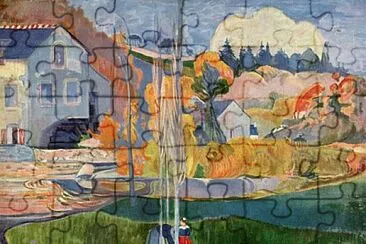 Gauguin le moulin David jigsaw puzzle