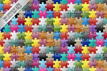 colored puzzle pieces