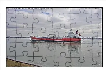 Algonorth in the St. Clair River in Marine City jigsaw puzzle