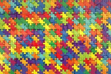 3d render of colorful jigsaw