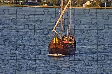 sailing replica vessel   "Pilgrum  " Aug-2020