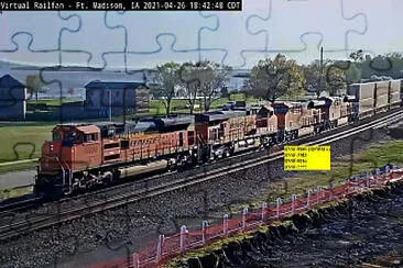 Jig Saw Puzzle from Ft Madison,IA/USA BNSF-8500(SD jigsaw puzzle