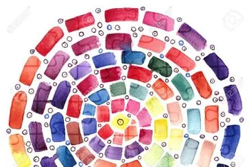 water color spiral jigsaw puzzle