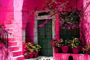 Pink jigsaw puzzle