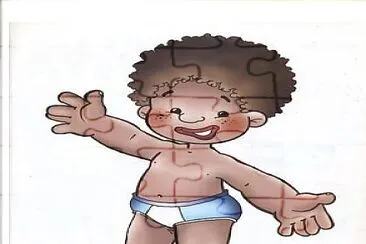 Arma el rompecabezas del cuerpo humano de un niño