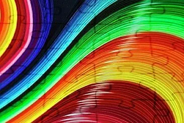 Curves Of Colored Paper jigsaw puzzle