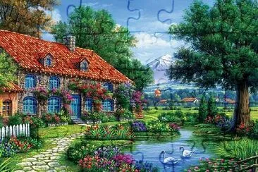 פאזל של Casa en el lago