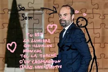 c 'est une photo d 'Edouard Philippe jigsaw puzzle