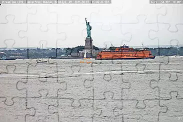 Staten Island Ferry at Statue of Liberty Aug 07 20 jigsaw puzzle