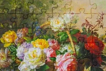 Fleurs dans panier