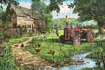 Petits enfants a la campagne