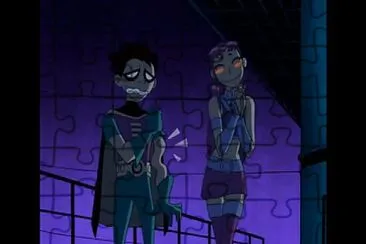 starfire golpeo a robin los jovenes titanes