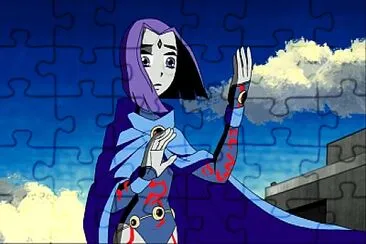 raven se mira los brazos los jovenes titanes jigsaw puzzle