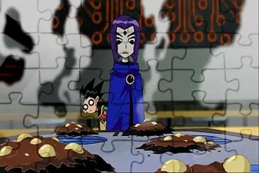 robin mira lo que cocina raven los jovenes titanes jigsaw puzzle