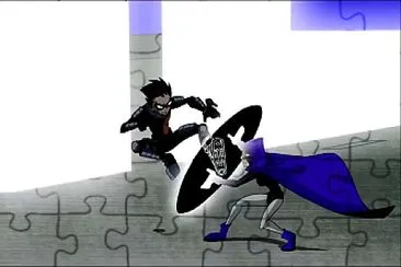 robin ataca a raven los jovenes titanes