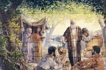 Abraham y los visitantes jigsaw puzzle
