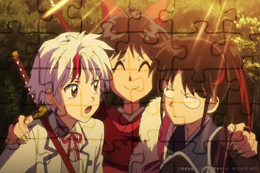 moroha junta a towa y setsuna hanyo no yashahime jigsaw puzzle