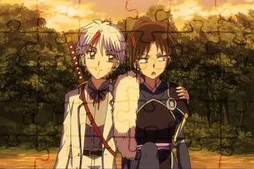 towa agarra del hombro a setsuna hanyo no yashahime