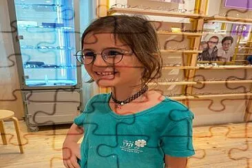 a beautiful girl with glasses jigsaw puzzle