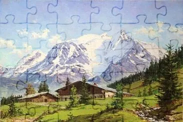Le Mont Blanc, La Vallée des Contamines jigsaw puzzle
