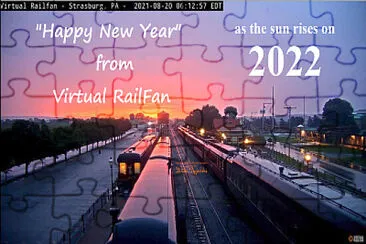 Sunrise at Strasburg Rail Road Company - Happy New jigsaw puzzle