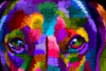 Perro colorido jigsaw puzzle