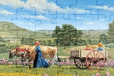 歐洲田園風光油畫 jigsaw puzzle
