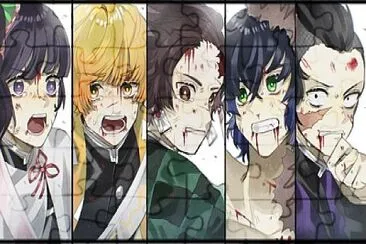 kimetsu sentidos jigsaw puzzle