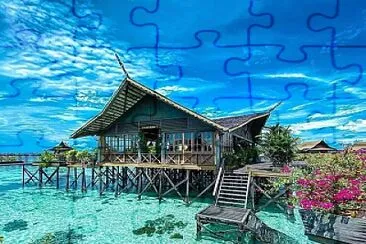 Casa de madera, Malasia jigsaw puzzle