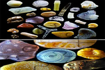 Highly magnified sand jigsaw puzzle