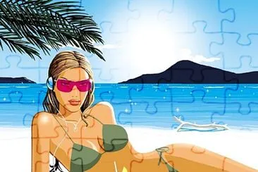 Tropical beach jigsaw puzzle