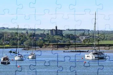 Warkworth Castle from Amble jigsaw puzzle