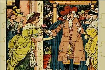 La Bella y la Bestia. Ilustración de Walter Crane y Edmund Evans