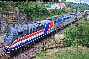 Amtrak #4   "Southwest Chief  " engine #160   #27 departing La Plata,M jigsaw puzzle