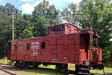 Old wooden CV Caboose jigsaw puzzle