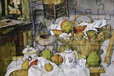 table et fruits verts