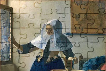 Vermeer femme à la coiffe blanche jigsaw puzzle