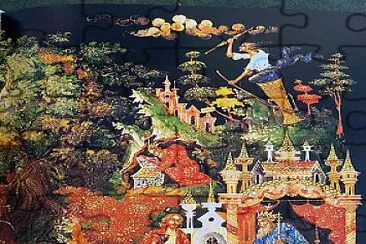 l 'homme bleu et son gros chat jigsaw puzzle