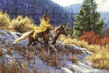 Caballo y jinete jigsaw puzzle