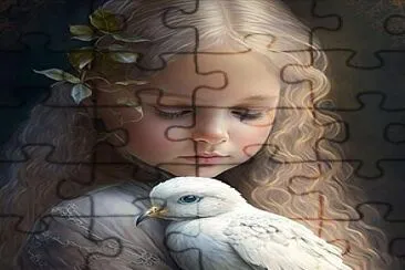 Niña con Paloma jigsaw puzzle
