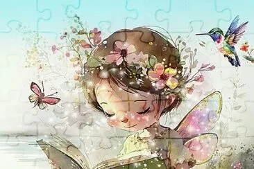 Leyendo jigsaw puzzle