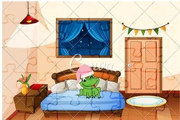 A SAPA NA CAMA jigsaw puzzle