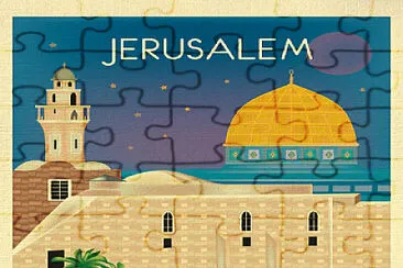 Jerusalem Travel Poster jigsaw puzzle