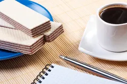 Cup Coffee with Waffles
