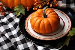 Pumpkins Plate Decoration