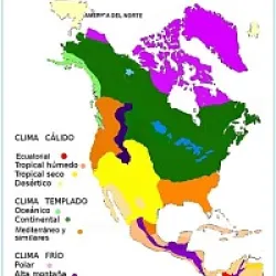 mapa climático de américa del norte.